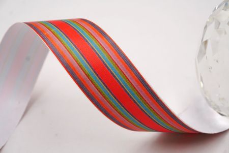 Червоний та Зелений Градієнт Смугастий Тканинний Риббон Набір_AI